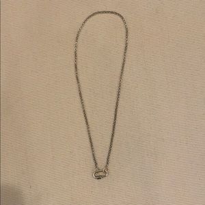 Marla Aaron silver baby lock with 16” rolo chain